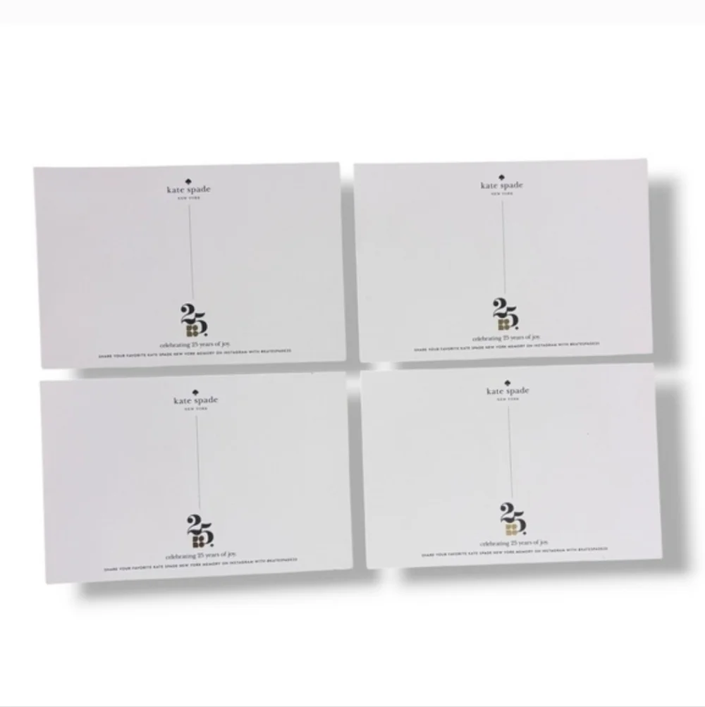 KATE SPADE “We Dream BIG” 25th Anniversary Postcards Set of 4 DISCONTINUED PRINT